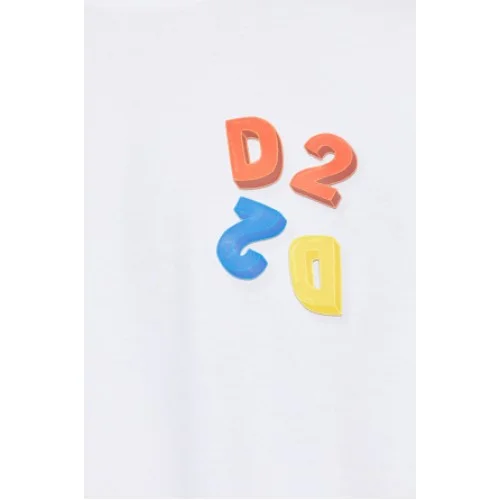 Tricou DSQUARED2, WHITE T-shirt with patch