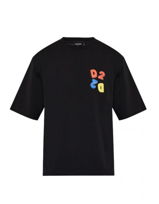 Tricou DSQUARED2, BLACK T-shirt with printed logo - S74GD1584D20033900