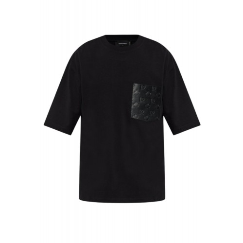 Tricou DSQUARED2, BLACK T-shirt with pocket