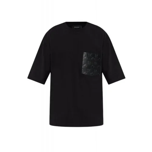 Tricou DSQUARED2, BLACK T-shirt with pocket
