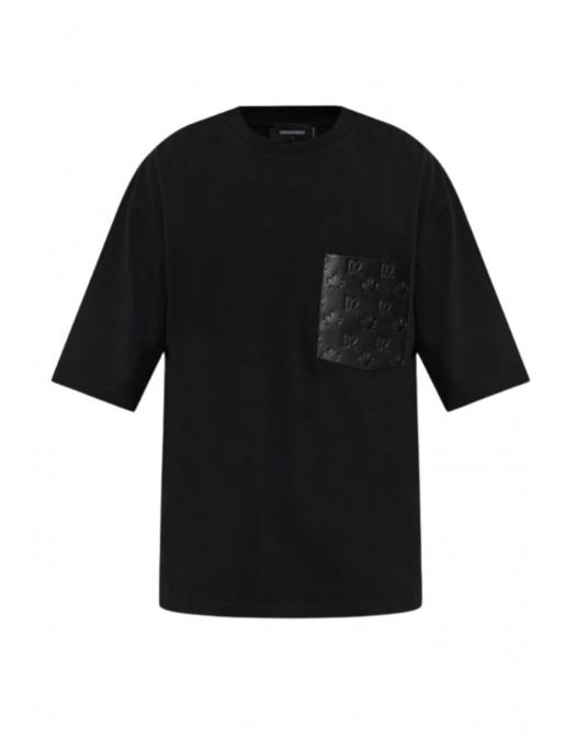 Tricou DSQUARED2, BLACK T-shirt with pocket - S74GD1592D20033900