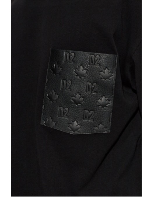 Tricou DSQUARED2, BLACK T-shirt with pocket - S74GD1592D20033900