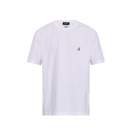 Tricou DSQUARED2, D2 Logo atasat, Alb