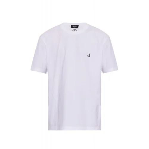 Tricou DSQUARED2, D2 Logo atasat, Alb