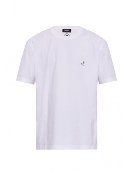 Tricou DSQUARED2, D2 Logo atasat, Alb - S74GD1594D20136100