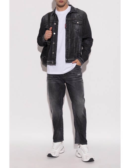 Tricou DSQUARED2, D2 Logo atasat, Alb - S74GD1594D20136100
