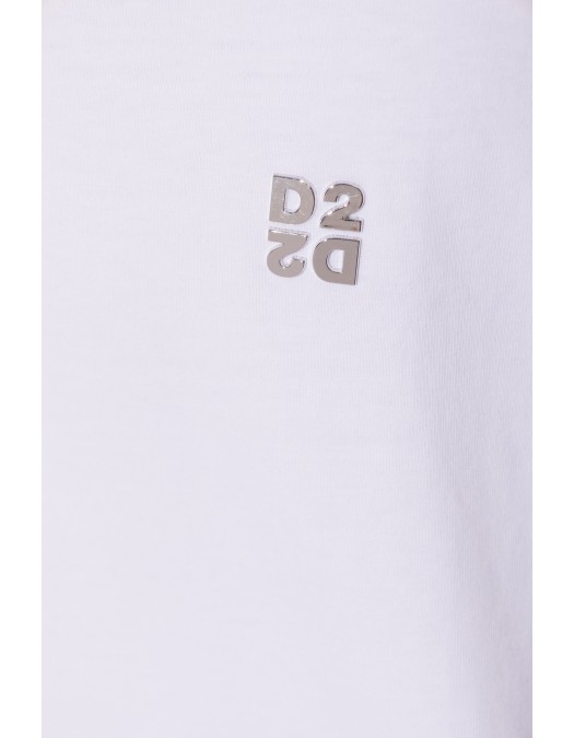 Tricou DSQUARED2, D2 Logo atasat, Alb - S74GD1594D20136100
