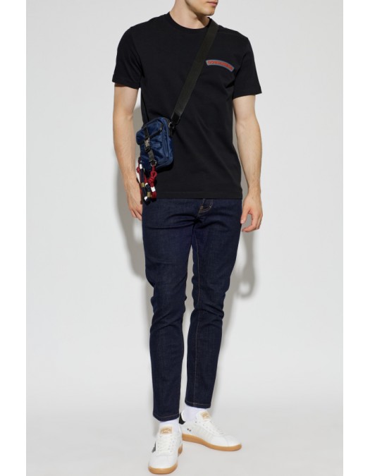 Tricou DSQUARED2, BLACK T-shirt with logo patch - S74GD1595D20106900