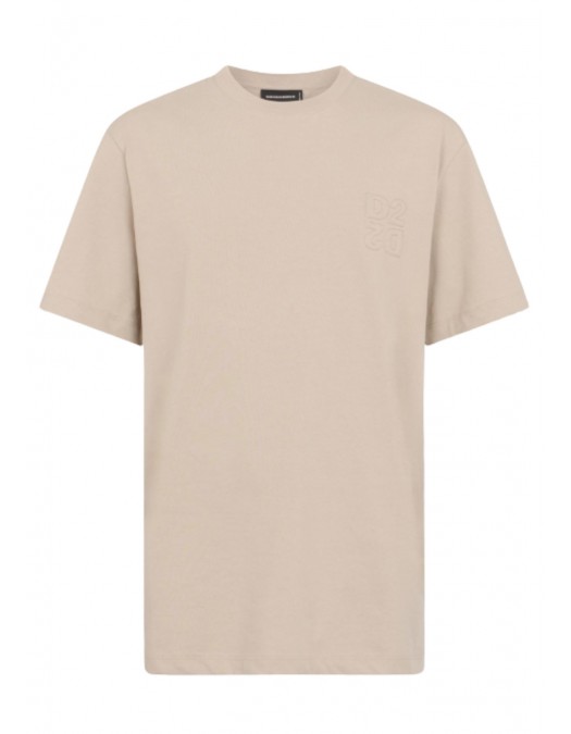 Tricou DSQUARED2, Regular Fit Logo T-Shirt,Beige - S74GD1603D20049800