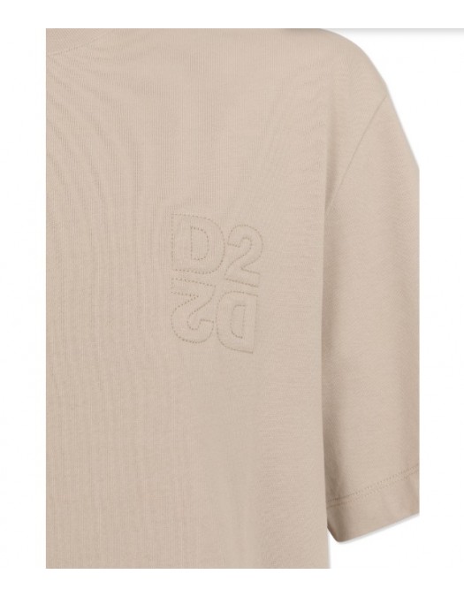 Tricou DSQUARED2, Regular Fit Logo T-Shirt,Beige - S74GD1603D20049800