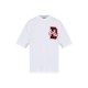 Tricou DSQUARED2, WHITE T-shirt with a logo-shaped patch - S74GD1605D20033100