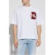Tricou DSQUARED2, WHITE T-shirt with a logo-shaped patch - S74GD1605D20033100