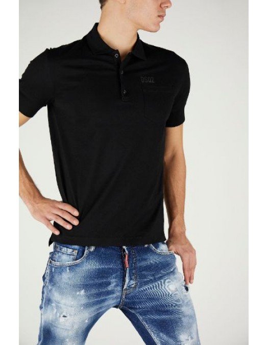 TRICOU DSQUARED2, DSQ, Guler Polo - S74GL0055S23652900 TRICOU DSQUARED2, DSQ, Guler Polo - S74GL0055S23652900