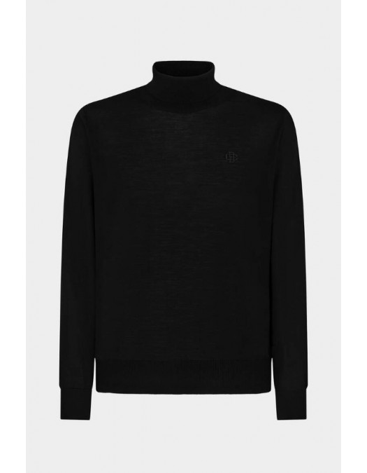 Pulover DSQUARED2, DC Turtleneck Knit, Black - S74HA1370S18310900