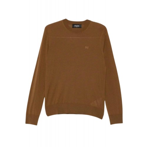 Pulover DSQUARED2, Wool, Classic, Maro Pulover DSQUARED2, Wool, Classic, Maro