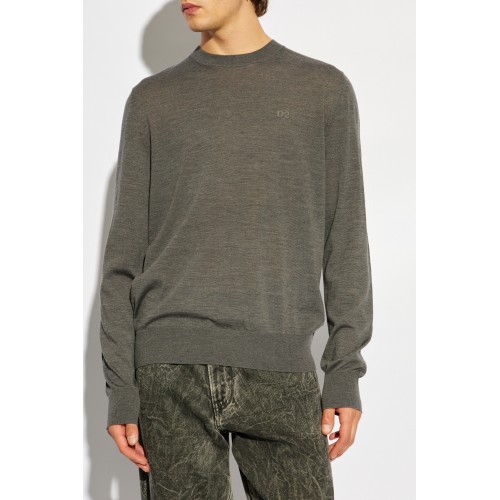 Pulover DSQUARED2, Wool, Logo Insert, Grey Pulover DSQUARED2, Wool, Logo Insert, Grey