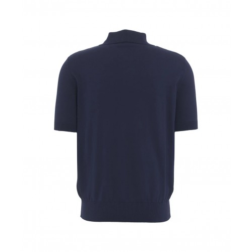 Tricou DSQUARED2, Polo Design, Logo Insert, Navy Blue, Regular Fit Tricou DSQUARED2, Polo Design, Logo Insert, Navy Blue, Regular Fit