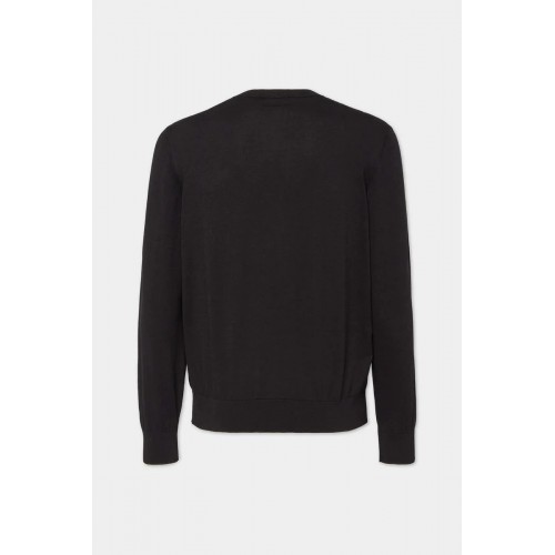 Pulover DSQUARED2, Crewneck, Classic Design, Black Pulover DSQUARED2, Crewneck, Classic Design, Black