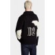 Jacheta DSQUARED2, Fake Stitch D2, Fermoar, Negru/Alb - S74HA1554D13134961