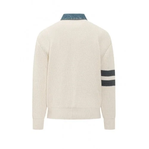 Cardigan DSQUARED2, Duo, Denim, Alb