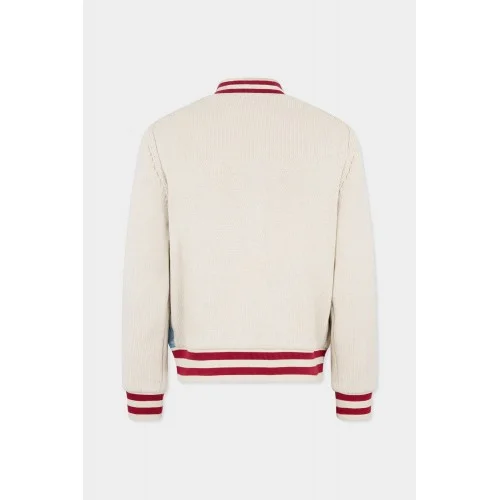 Jacheta DSQUARED2 Monogram Zipped Kaban, Alb