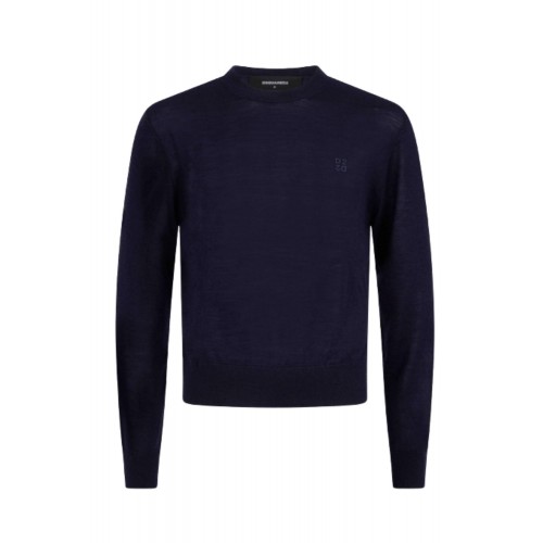 Pulover DSQUARED2, Knit Crewneck, Blue
