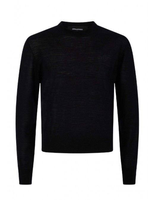 Pulover DSQUARED2, Knit Crewneck, Black - S74HA1626D13205900