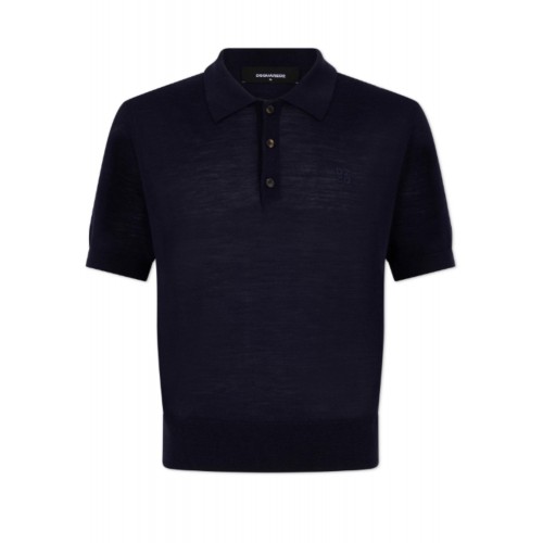 Tricou DSQUARED2, Wool Jersey Stitch, Navy Blue