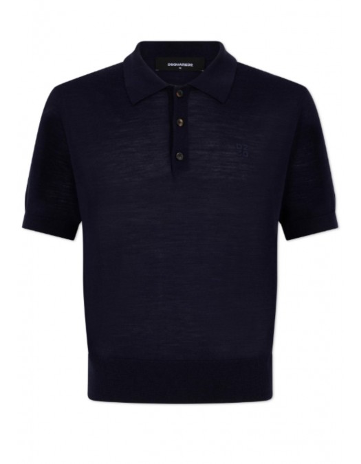 Tricou DSQUARED2, Wool Jersey Stitch, Navy Blue - S74HA1628D13205477