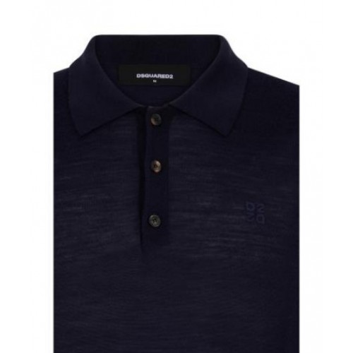 Tricou DSQUARED2, Wool Jersey Stitch, Navy Blue