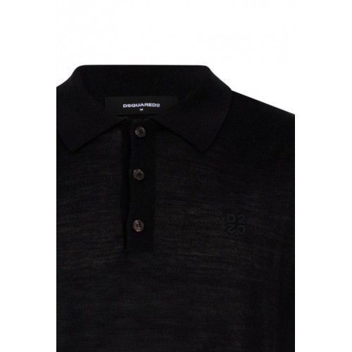 Tricou DSQUARED2, Wool Jersey Stitch, Black