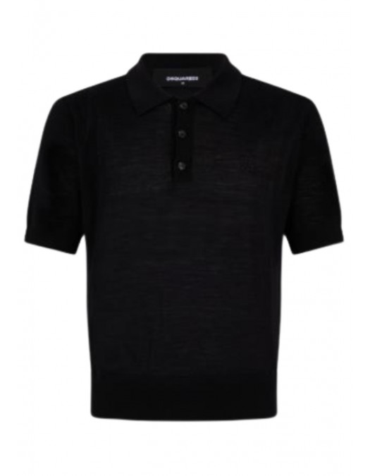 Tricou DSQUARED2, Wool Jersey Stitch, Black - S74HA1628D13205900