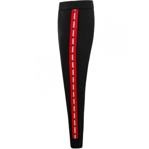 Pantaloni Dsquared2, Tape Rosu, Bumbac