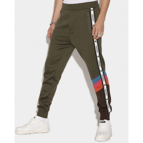 Pantaloni DDSQUARED2, Green, Tape Logo