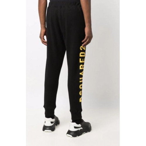 Pantaloni DSQUARED2, Logo Print Yellow