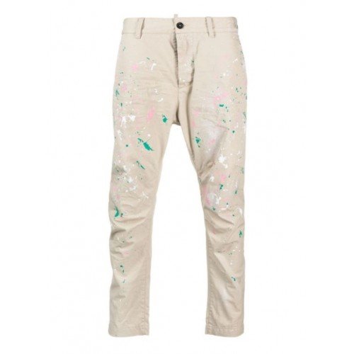Pantaloni DSQUARED2, Patent effect, Beige
