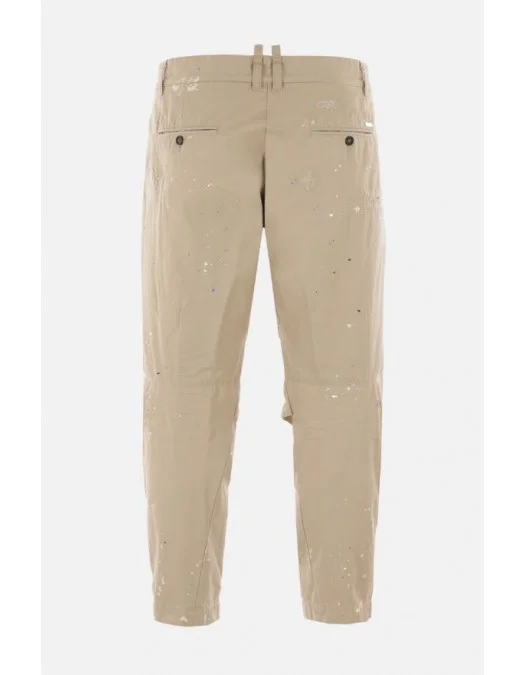 Pantaloni DSQUARED2, Multicolor Stains, Beige - S74KB0820S41794111 Pantaloni DSQUARED2, Multicolor Stains, Beige - S74KB0820S41794111
