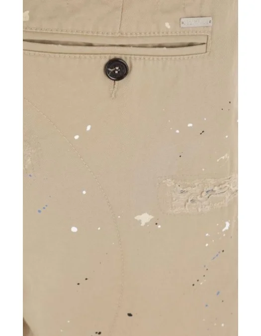 Pantaloni DSQUARED2, Multicolor Stains, Beige - S74KB0820S41794111 Pantaloni DSQUARED2, Multicolor Stains, Beige - S74KB0820S41794111