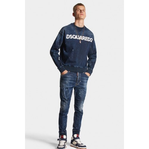 Blugi DSQUARED2, Track Denim Pants, S74KB0860S30805470 Blugi DSQUARED2, Track Denim Pants, S74KB0860S30805470
