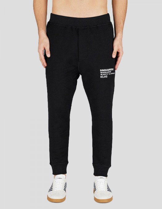 Pantaloni DSQUARED2, Relax Dean Fit Jogging, Black - S74KB0967S25516900