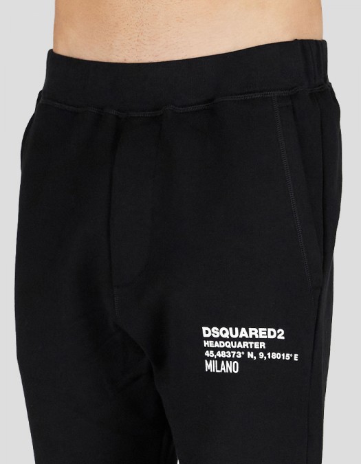 Pantaloni DSQUARED2, Relax Dean Fit Jogging, Black - S74KB0967S25516900