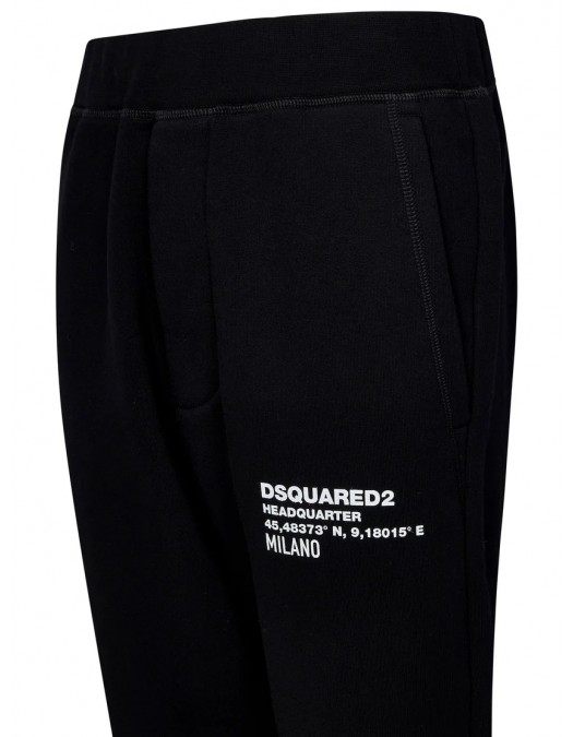 Pantaloni DSQUARED2, Relax Dean Fit Jogging, Black - S74KB0967S25516900