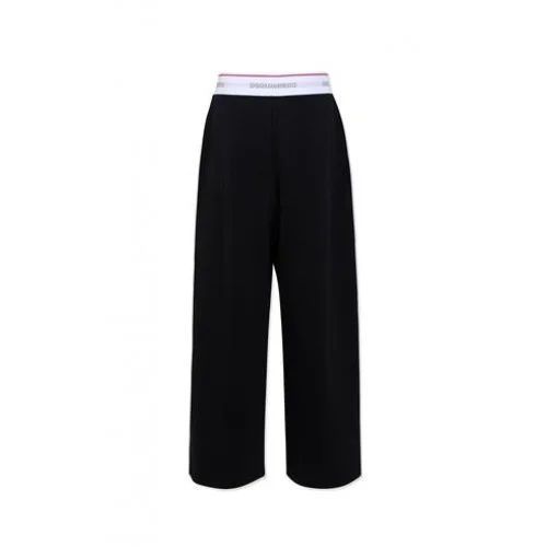 Pantaloni DSQUARED2, cotton joggers, Negru