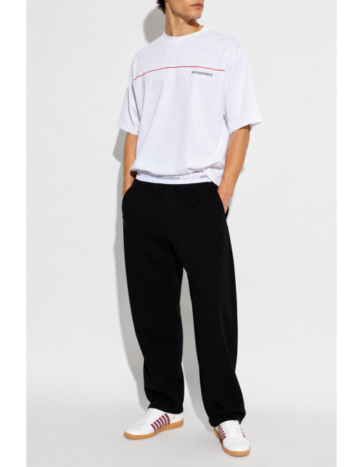Pantaloni DSQUARED2, cotton joggers, Negru - S74KB1152D25028900