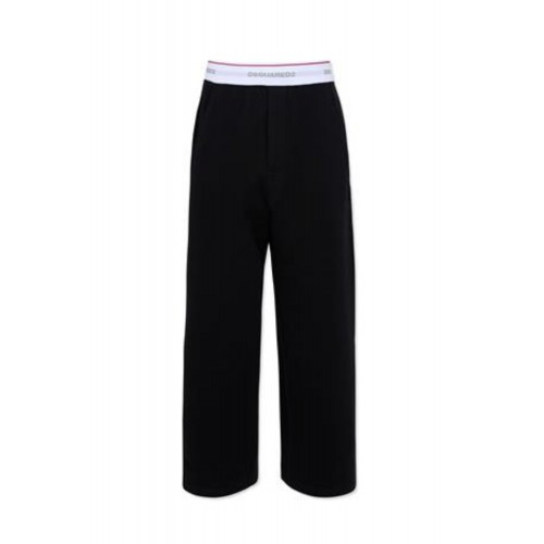 Pantaloni DSQUARED2, cotton joggers, Negru