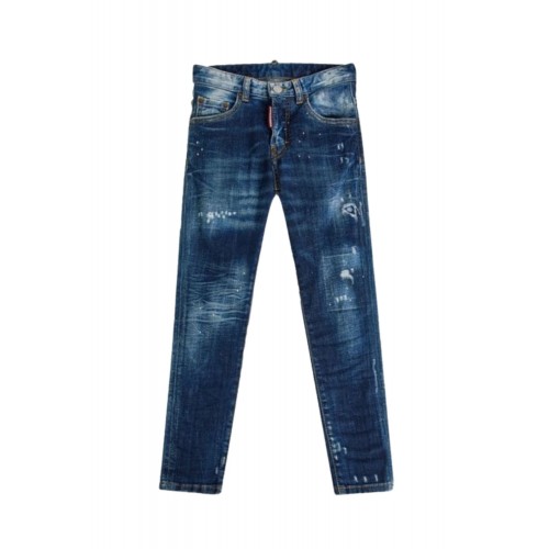 Jeans Dsquared2, Dark Front Skater Jeans Blue