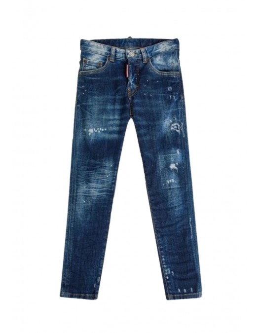 Jeans Dsquared2, Dark Front Skater Jeans Blue - S74LB0591470