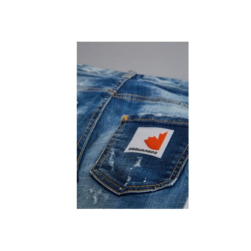 Jeans Dsquared2, Dark Front Skater Jeans Blue