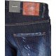 Jeans DSQUARED2, Croiala Skater, Eticheta logo, Albastru - S74LB0793470