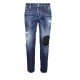 Jeans DSQUARED2, Croiala Skater, Patch atasat - S74LB0805470